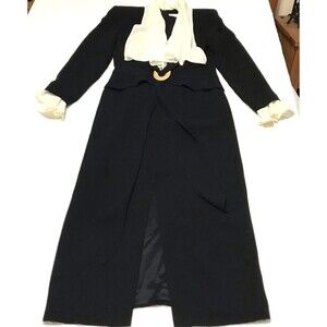 Jour Et Nuit by Jackie Bernard dress Made in USA Triacetate Fabric Vintage 70's